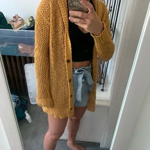 Yellow Knit Roxy Cardigan